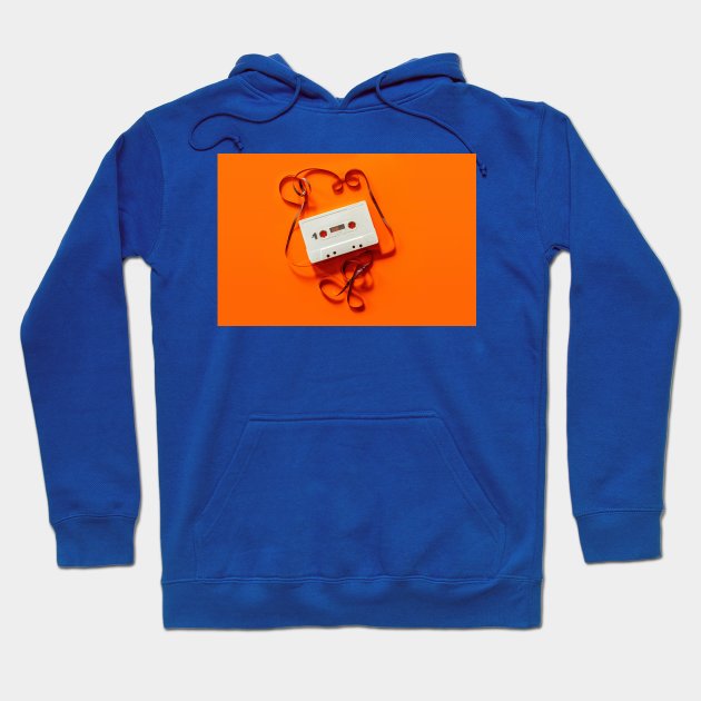 Orange Cassette Hoodie by Realms.World